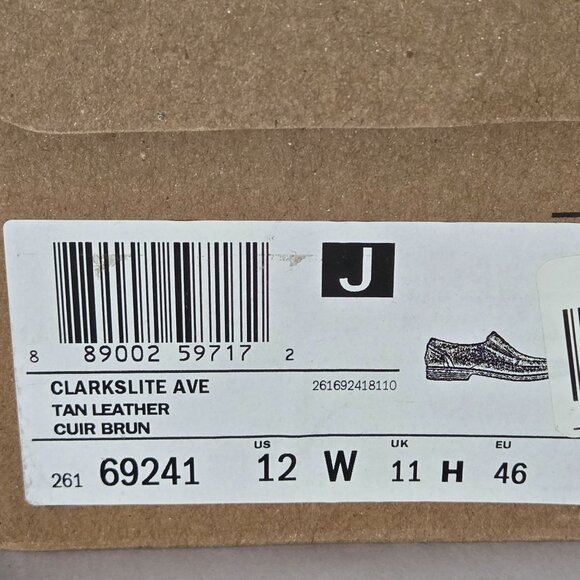 NWT Clarks Men's Clarkslite Ave Brown Leather Slip-On Loafers - Picture 7 of 8